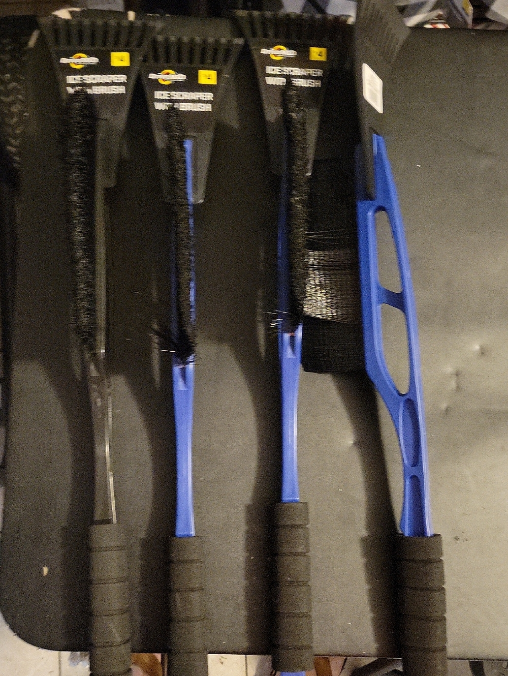 Blue Snow & Ice Scraper Set with Foam Handles (4)